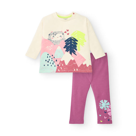 JERSEY-T-SHIRTS UND LEGGINGS