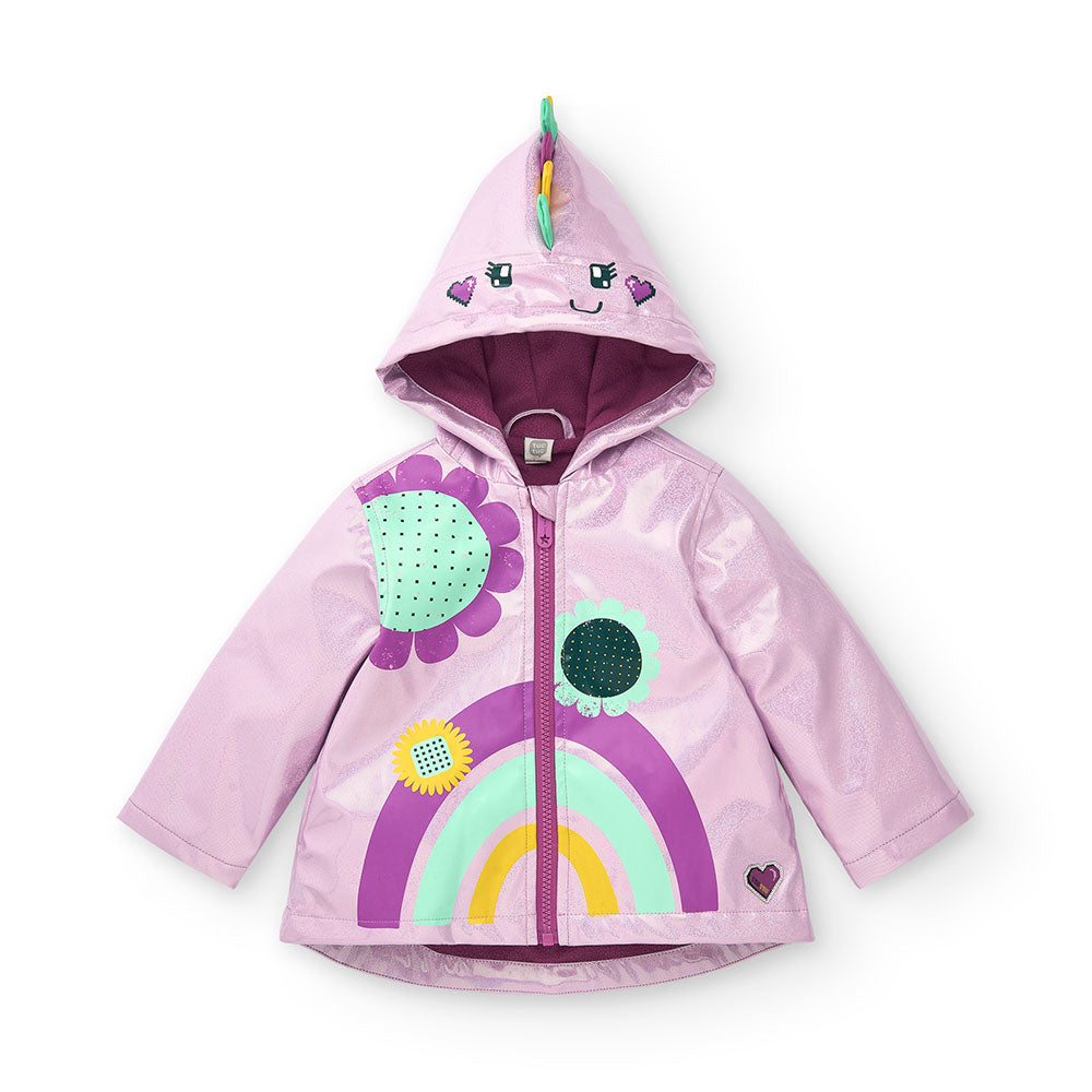 Cerata aus der Tuc Tuc Kinderbekleidungslinie, mit Fleece-Innenseite und Kapuze. Färbung mit Glit...