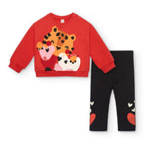 JERSEY-SWEATSHIRT UND LEGGINGS