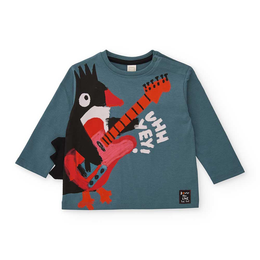 Langarmshirt aus der Kinderbekleidungslinie Tuc Tuc, mit wunderschönem Aufdruck eines Pinguin-Git...
