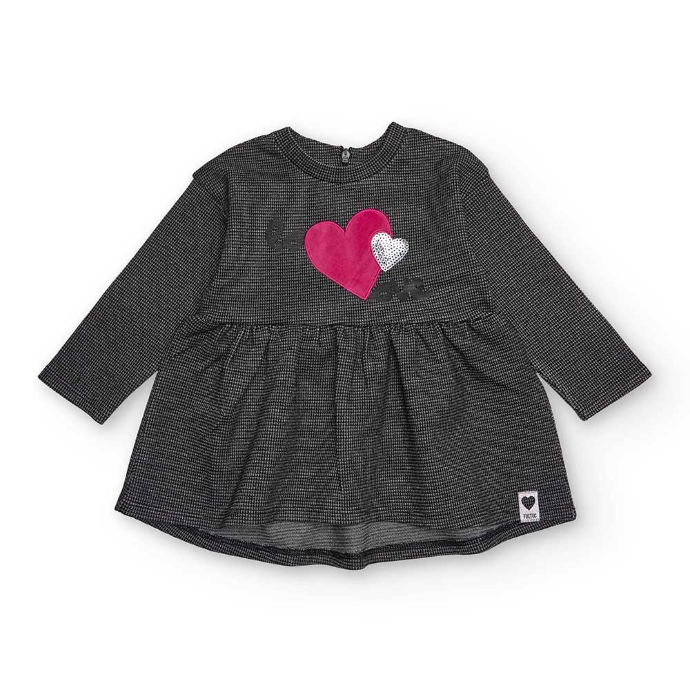 Abito della Linea Abbigliamento Bambina Tuc Tuc, con tessuto con filato metallizzato e piccola ap...