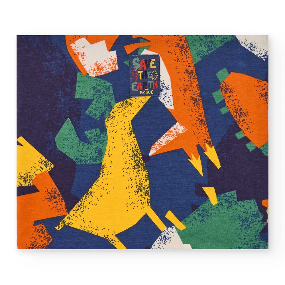 Collar of the Children's Clothing Line Tuc tuc, with multicolor pattern and fleece inside.
Compos...