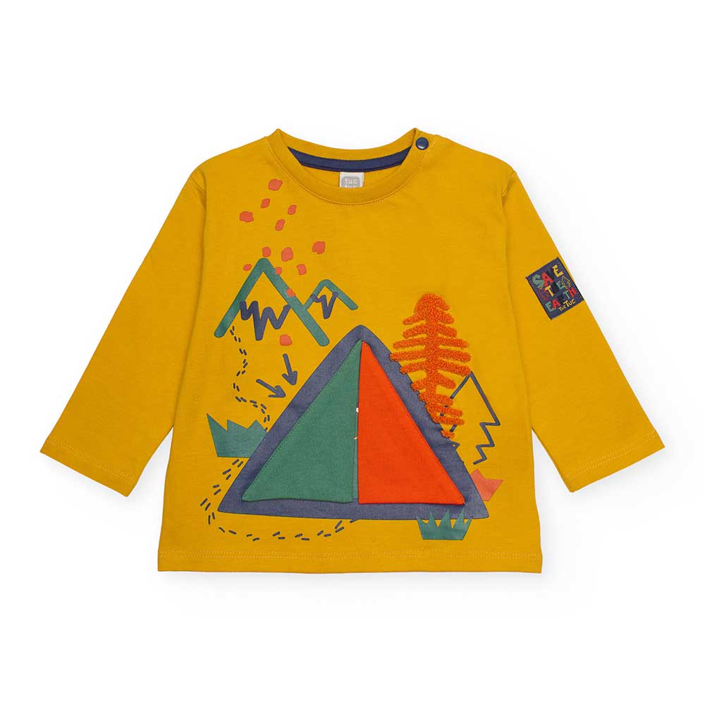 Langarmshirt aus der Kinderbekleidungslinie Tuc Tuc, mit Stoffapplikationen zum Spielen auf der V...