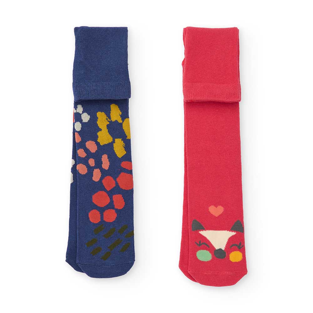 Set aus zwei Socken der Kinderbekleidungslinie Tuc Tuc, mit buntem Blumenmuster.
Zusammensetzung:...
