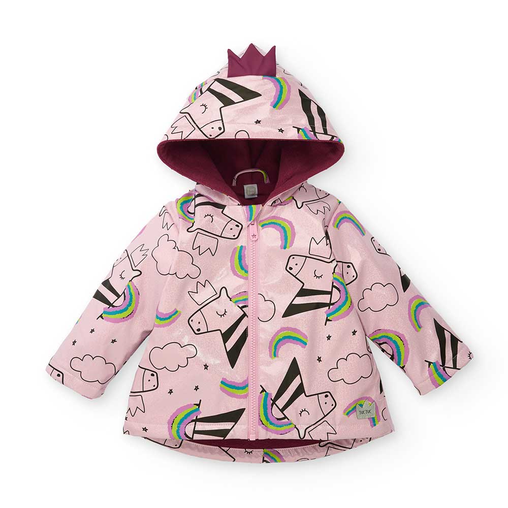 Jacket from the Tuc Tuc Girls' Clothing Line, with a hood, zip closure, and fleece inside. Unicor...