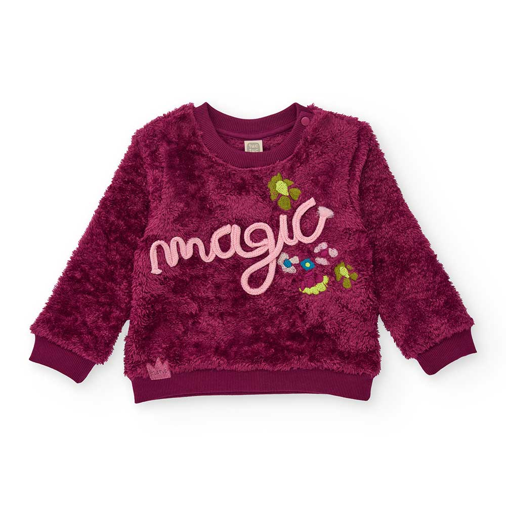 Begrüße die ersten kalten Tage mit diesem süßen Fleece-Pullover, ideal, um deine Tochter warm zu ...