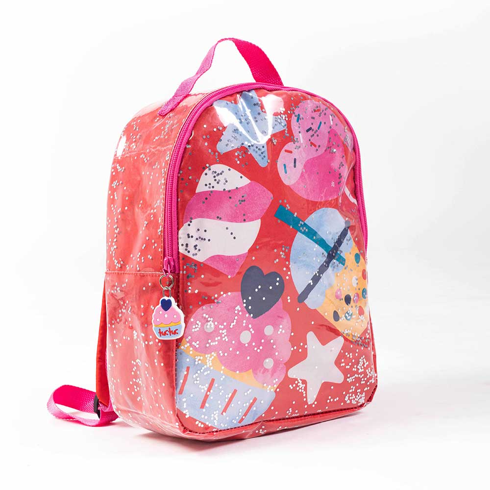 Rucksack aus der Kinderbekleidungslinie Tuc Tuc, mit doppelter Tasche und verziert mit Lurex und ...