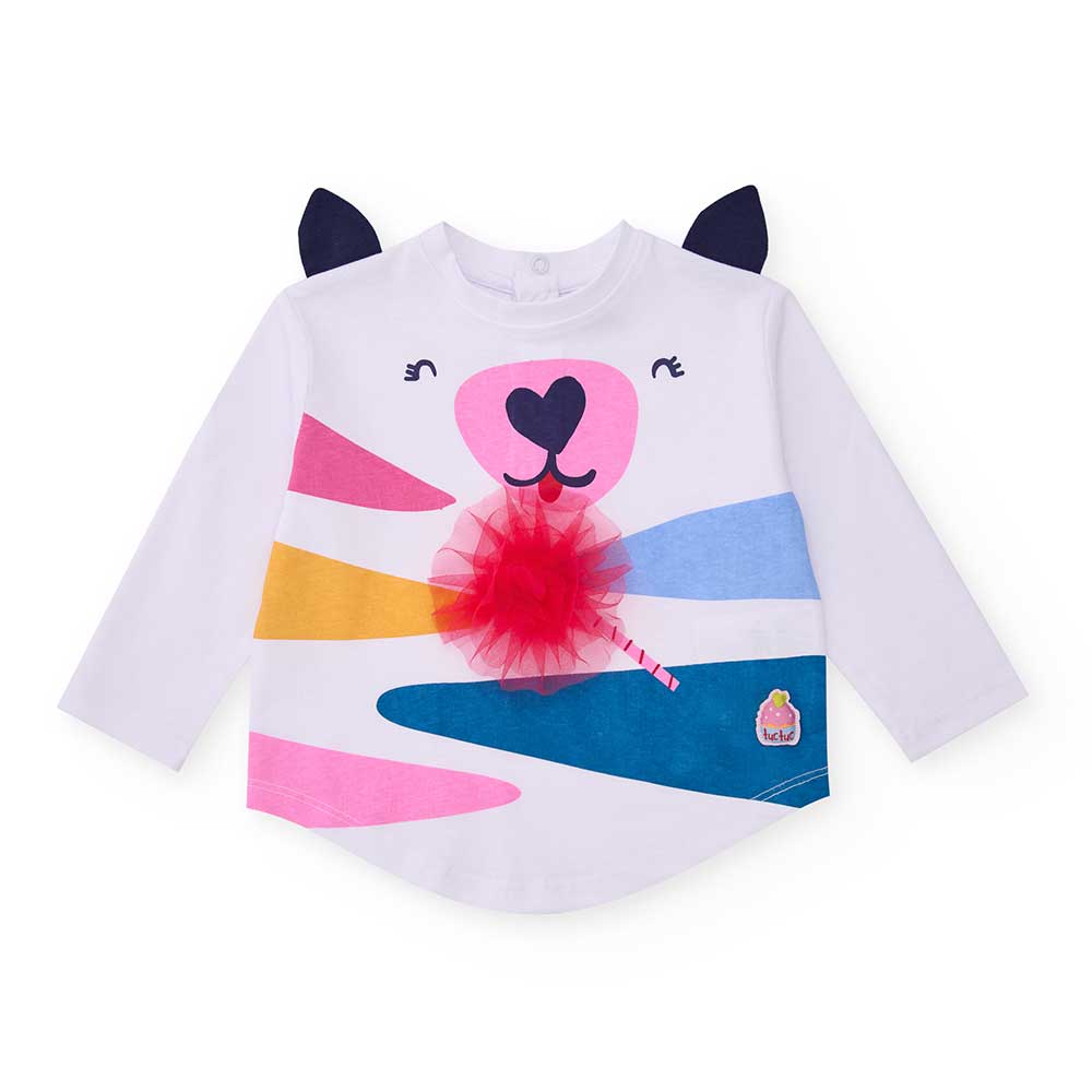 Dieses langärmlige Shirt mit lebendigem Druck ist perfekt, um die Herbst- und Wintertage deiner T...