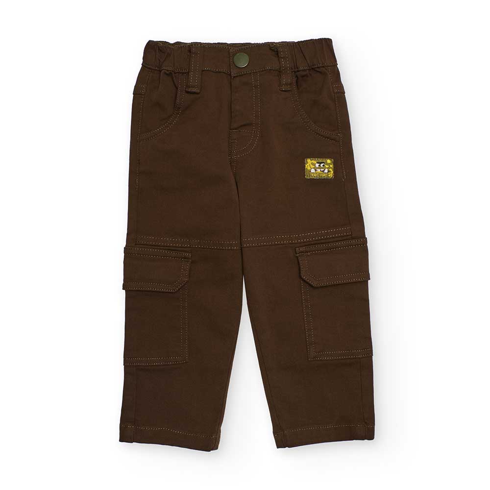 Hosen aus der Kinderbekleidungslinie Tuc Tuc, aus Baumwoll-Canvas, Cargo-Modell mit Seitentaschen...