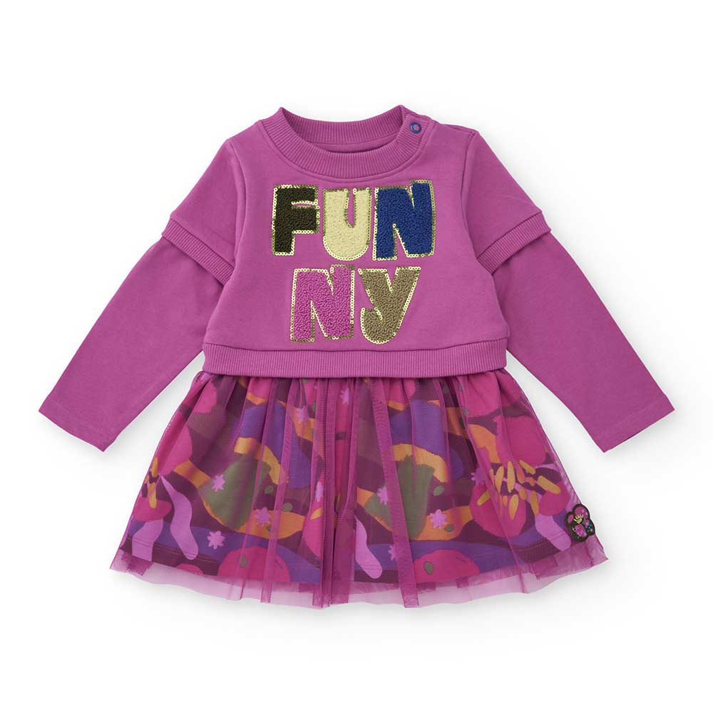 Abitino della Linea Abbigliamento Bambina Tuc Tuc, mit Oberteil aus Sweatshirtstoff und Rock aus ...