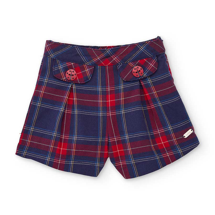 Diese karierte kurze Hose ist perfekt für die Herbst- und Wintertage deiner kleinen Tochter. Das ...