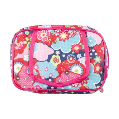 Portasalviettine colore rosa con fantasia floreale multicolore per bambini