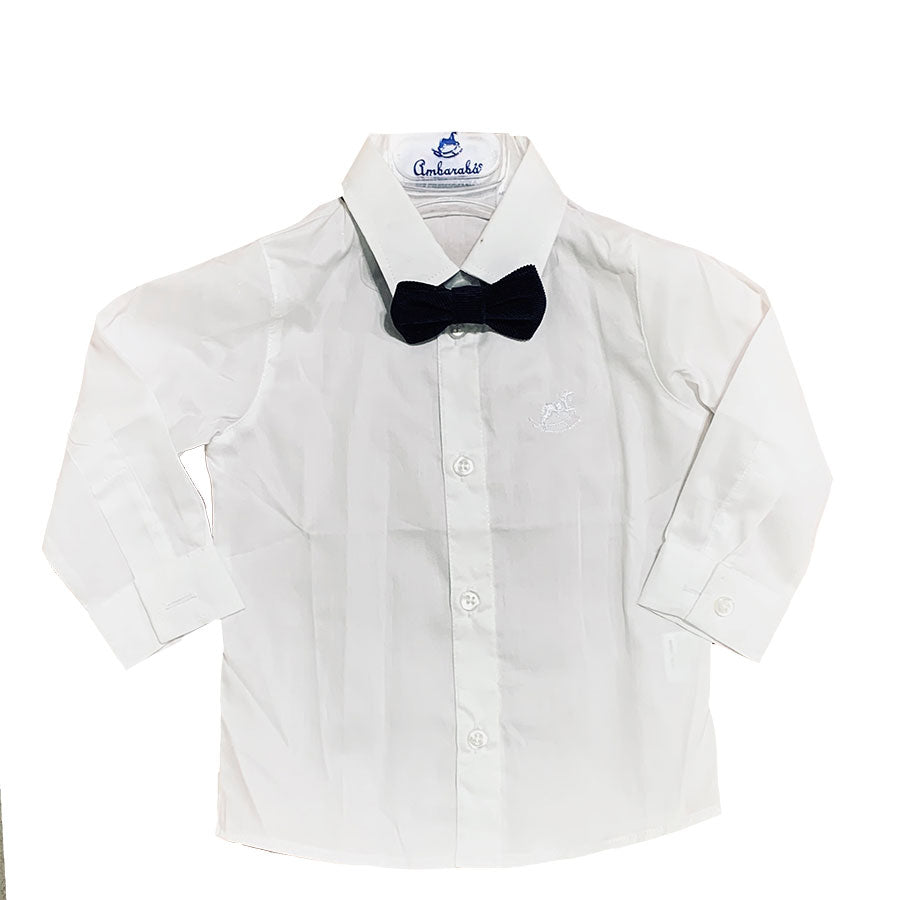 
  Hemd aus der Ambarabà Kinderkleidungslinie aus elegantem, dünnem Stoff,
  mit einseitig gestic...
