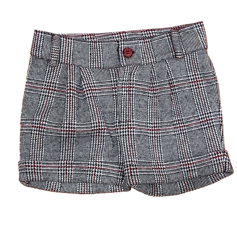 
  Shorts aus der Ambarabà Girls 'Clothing Linie, aus weichem Stoff mit
  Prinz von Wales Muster....