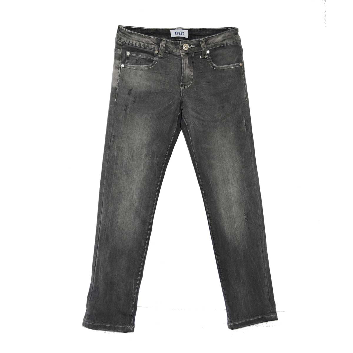 
  Jeans aus der Aygey Kinderbekleidungslinie, reguläres Modell, fünf Taschen und Größe
  in der ...