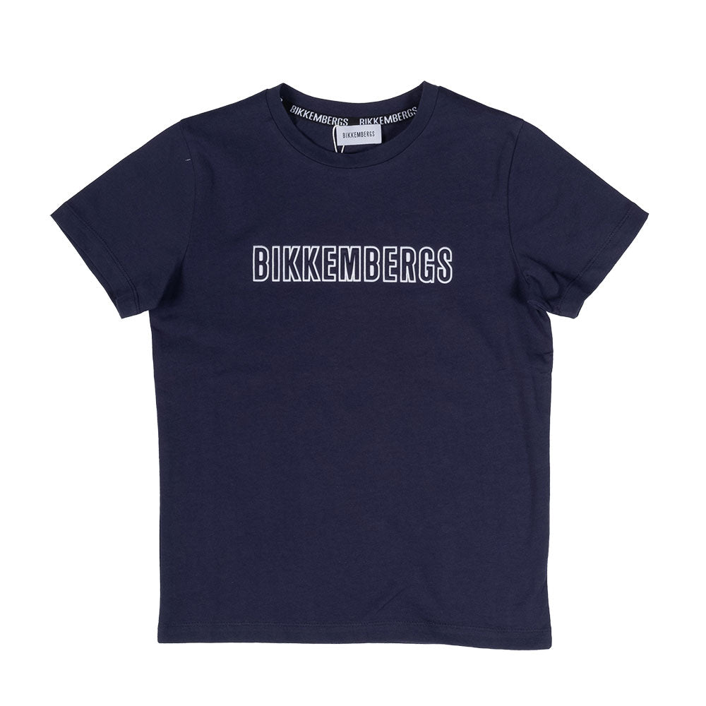 
T-shirt a maniche corte della Linea Abbigliamento Bambino Bikkembergs, con sul davanti applicazi...