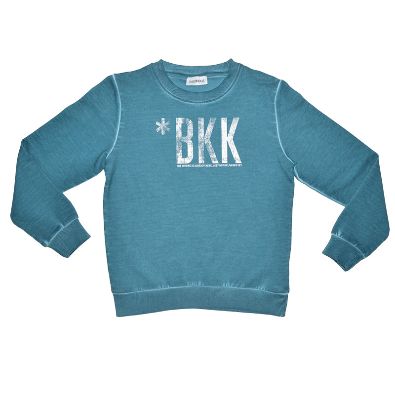 Durchgefärbtes Sweatshirt aus der Bikkembergs Kids' Clothing Line, mit Vintage-Waschung und kontr...