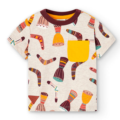 Bedrucktes Jersey-T-Shirt für Babys -BCI