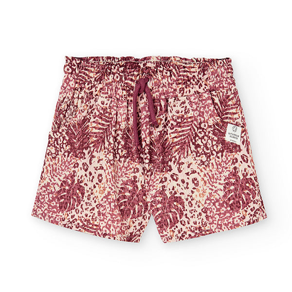 
Krepon-Shorts aus der Boboli Girls' Clothing Line, mit Animalier-Muster, elastischer Bund mit Ko...