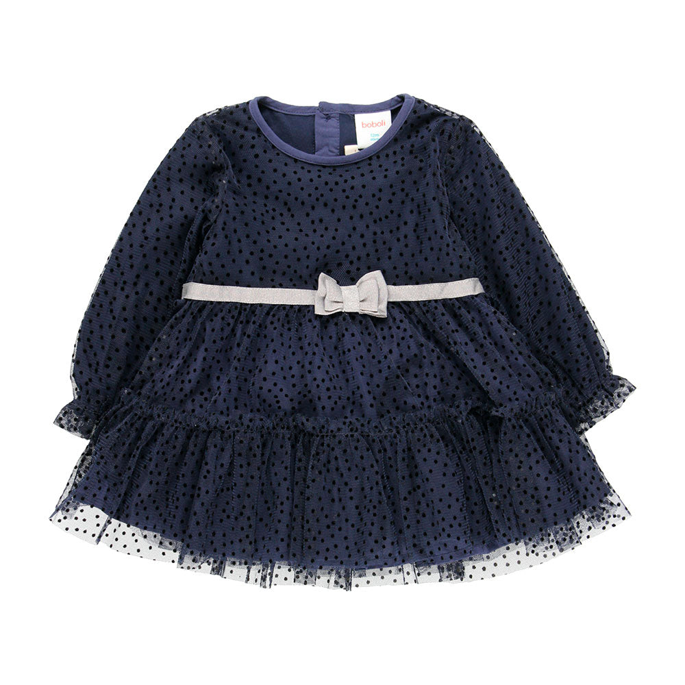 
Kleines Kleid aus der Boboli Girls' Clothing Line, mit Schleife in der Taille, mit weitem Rock m...