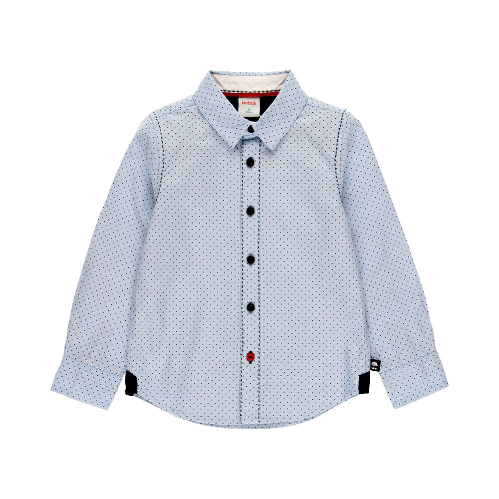 Shirt aus der Boboli-Kinderbekleidungslinie mit Kontrastnähten und Allover-Punktmuster.

Zusammen...