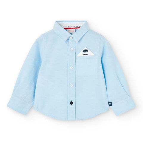 Langarm-Oxford-Shirt für Babys – BCI