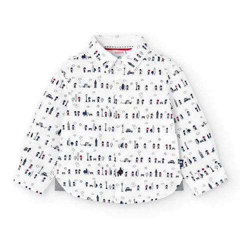 Langarm-Oxford-Shirt für Babys – BCI