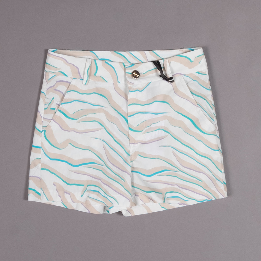 
Shorts aus der Kinderbekleidungslinie Fracomina mit mehrfarbigem Allover-Muster und verstellbare...