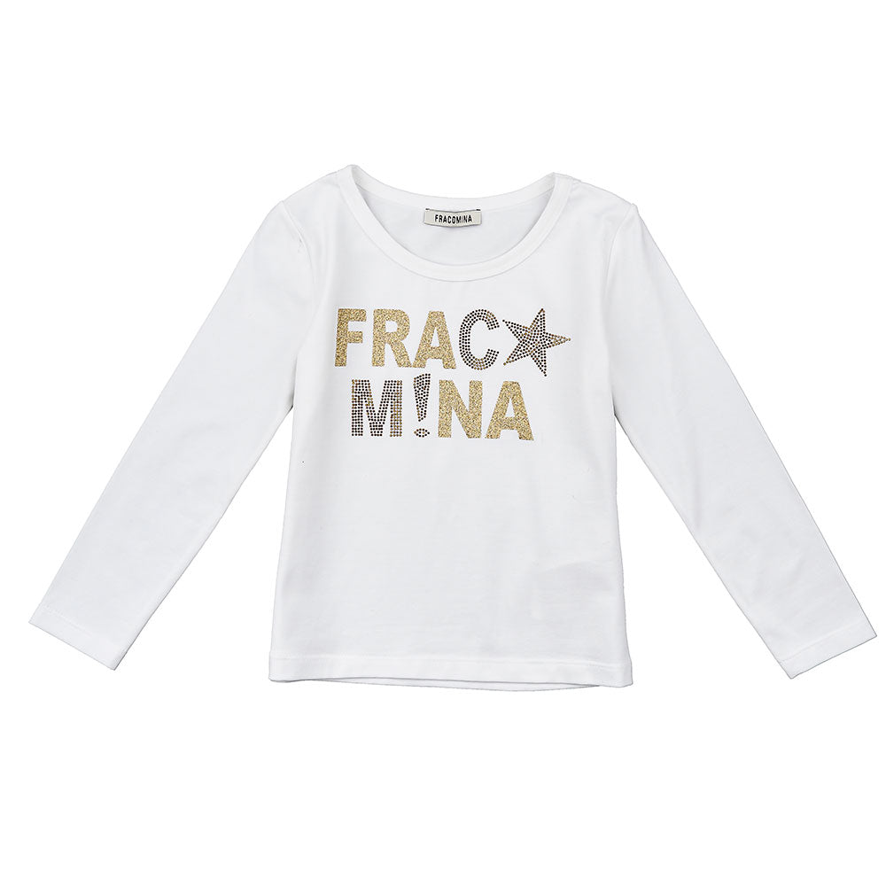 
  T-Shirt aus der Fracomina Kinderbekleidungslinie mit goldenem Aufdruck auf der Vorderseite.


...