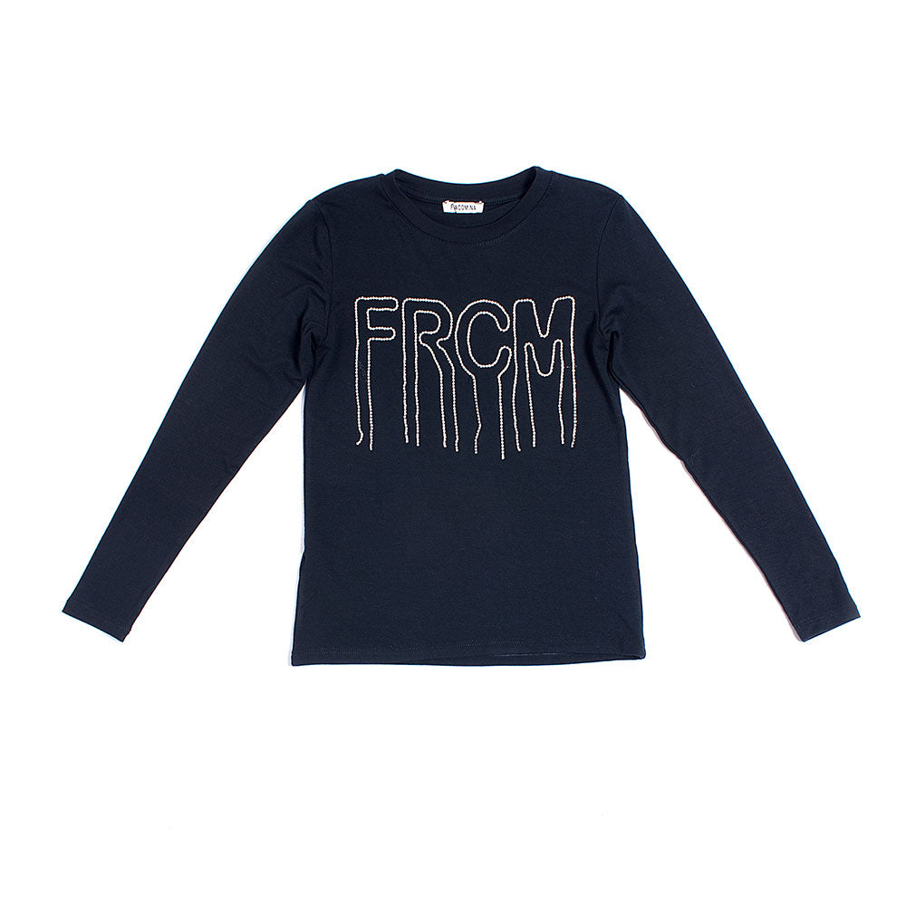
  T-Shirt aus der Mädchenkollektion Fracomina Mini, mit Schriftzug auf der Vorderseite
  in winz...