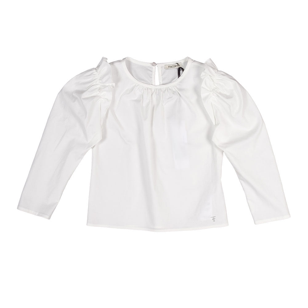 
Shirt aus der Kinderbekleidungslinie Fracomina, mit Rundhalsausschnitt, kleinem Knopf auf der Rü...