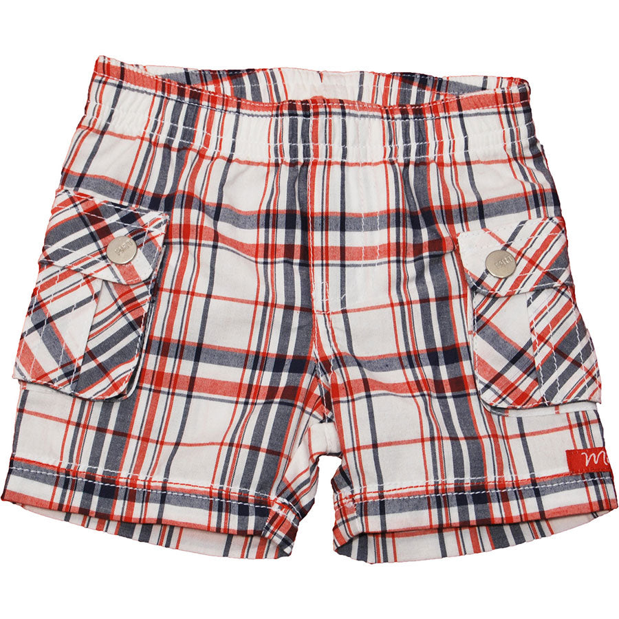 
  Bermudashorts aus der Mirtillo Kinderkleidungslinie, schottisches Muster
  rot und blau, 2 Sei...