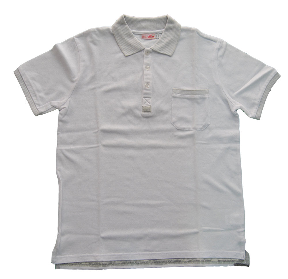 
  Piquet-Poloshirt aus der Mirtillo-Kinderkleidungslinie. Einfarbig mit Tasche
  auf der Vorders...