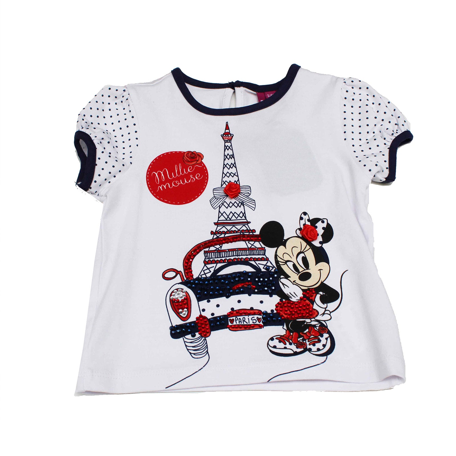 
  T-Shirt aus der Modelinie von Silvian Heach für Mädchen, Kurzarm, Disney-Linie mit Micro-Pois-...