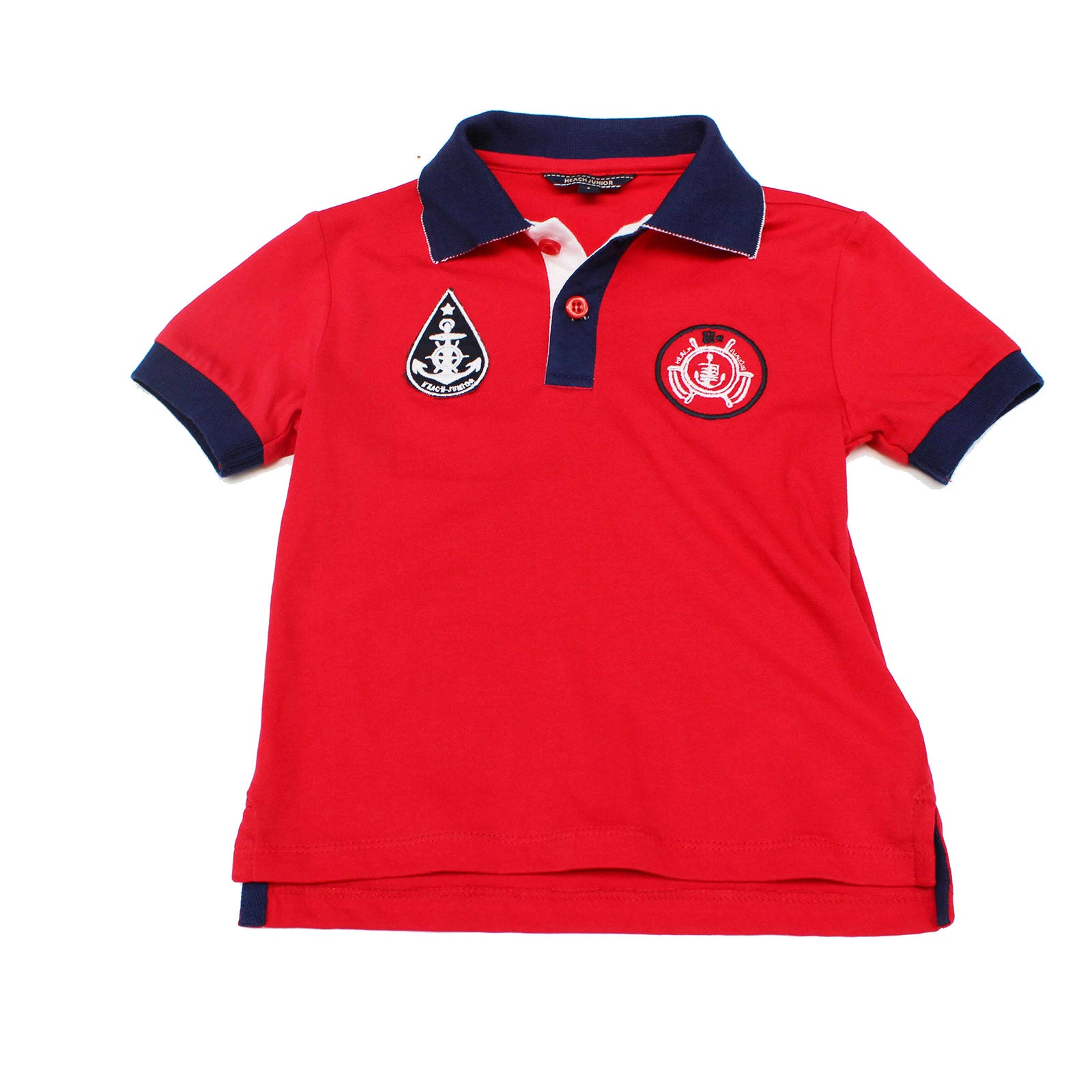 
  Kurzarm-Poloshirt aus der Kinderkleidungslinie Silvian Heach mit kontrastierenden Farben; Stic...
