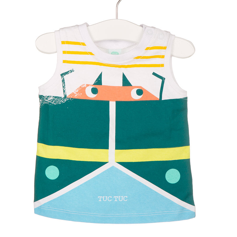 
  Trägershirt aus der Tuc Tuc Kinderkleidungslinie mit farbigem Aufdruck auf der Unterseite
  We...