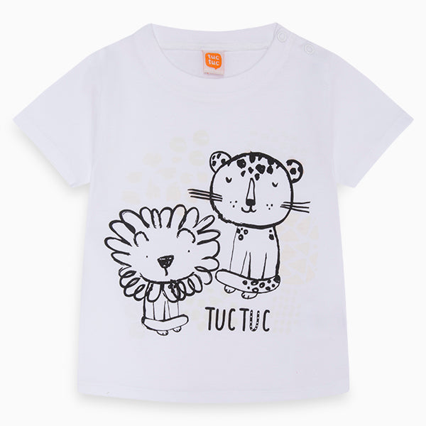 
  Lichtempfindliches T-Shirt aus der Tuc Tuc Kinderkleidungslinie mit farbigen Teilen
  die nur ...