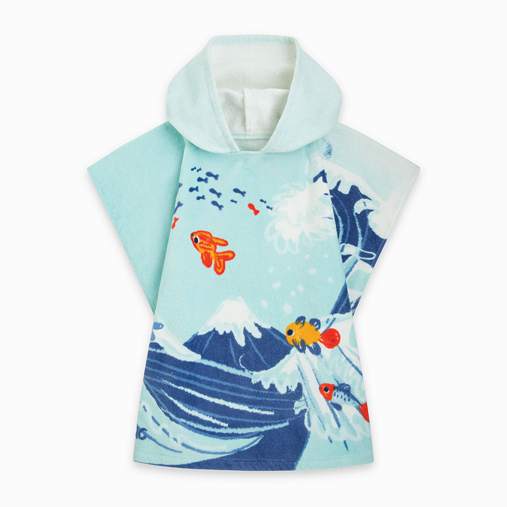 
  Poncho aus der Tuc Tuc Childrenswear Line mit stilisierten Fischmotiven
  rundum rot.



   

...
