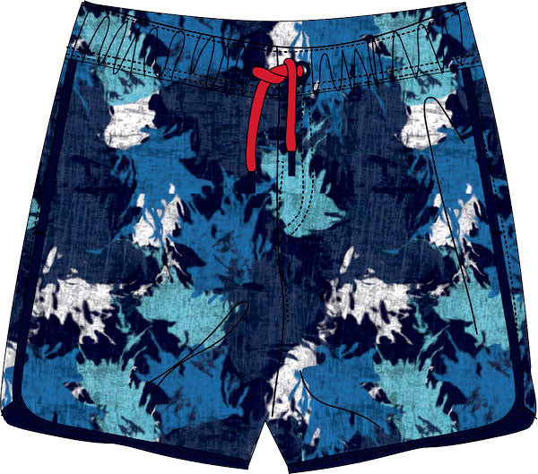 
Badehose aus der Tuc Tuc Childrenswear Line, Surf Club Kollektion, mit einem Muster in Blautönen...