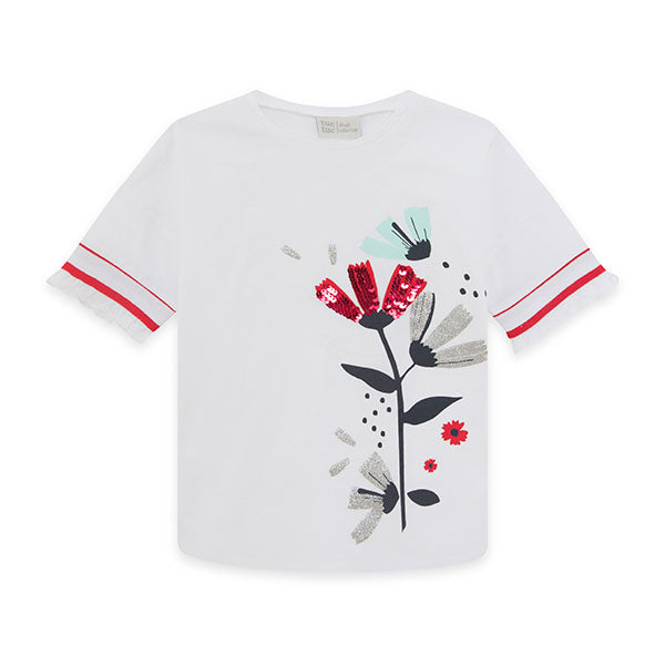 
  T-Shirt aus der Tuc Tuc Girl's Clothing Line, Sea Lovers Kollektion, mit
  bunter Druck auf de...