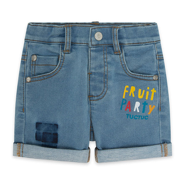 
  Jeans-Shorts aus der Tuc Tuc Childrenswear Line, Fruitty-Kollektion
  Time, mit Bündchen an de...