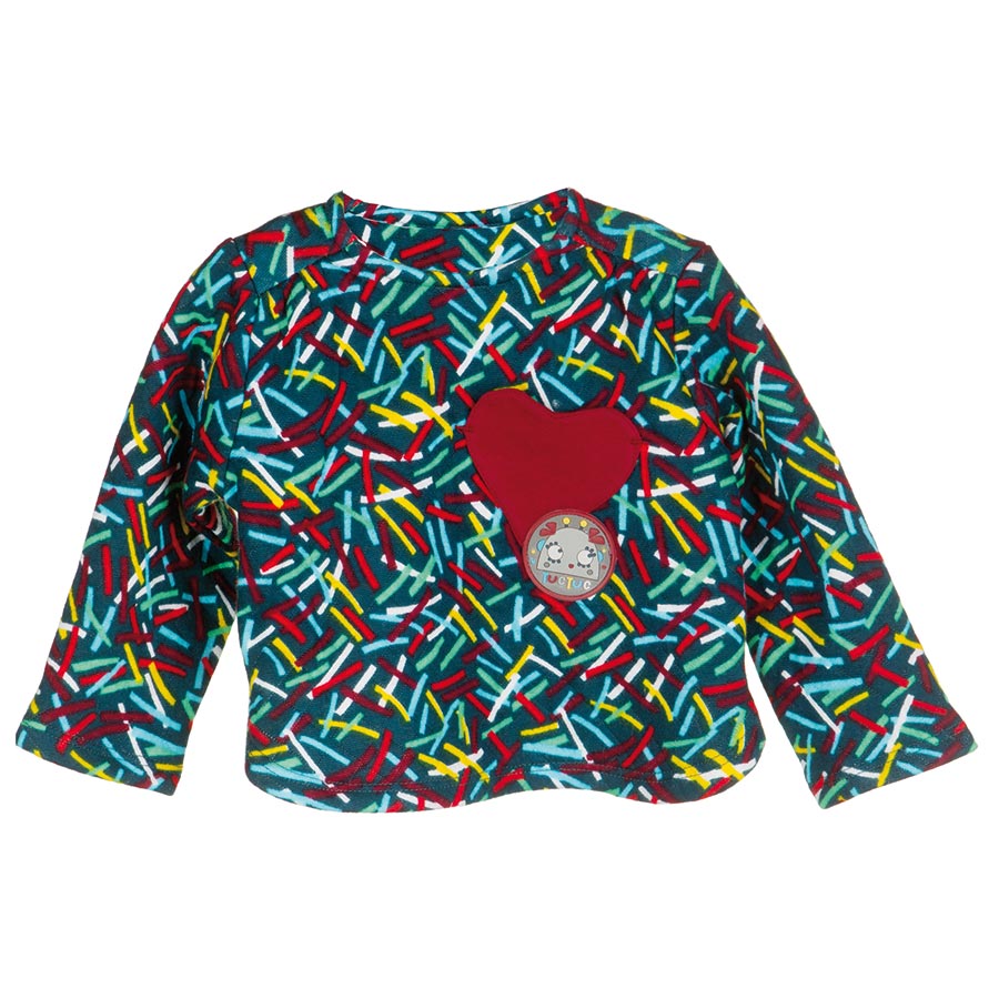 
  Sweatshirt aus der Modelinie des Tuc Tuc-Mädchens mit Druckknöpfen am
  Rücken und Herztasche ...