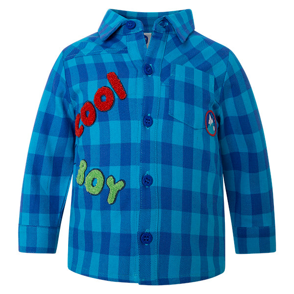 
  Flanellhemd aus der Tuc Tuc Kinderbekleidungslinie mit Karomuster
  und Bouclé-Applikation auf...