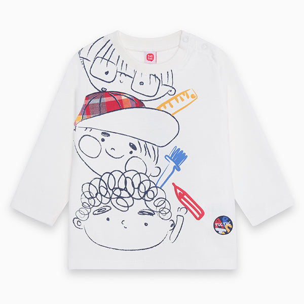 
  T-Shirt aus der Tuc Tuc Childrenswear Line mit Druckknöpfen auf der
  Schultergurt und niedlic...