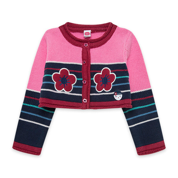 
  Strickjacke aus der Tuc Tuc-Kinderbekleidungslinie, Kyoto-Mädchenkollektion, mit
  Stickerei a...
