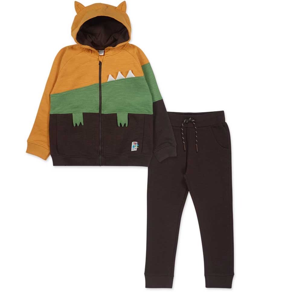 Trainingsanzug aus der Tuc Tuc Kinderbekleidungslinie, mit Kapuzenjacke und kleinen Taschen an de...