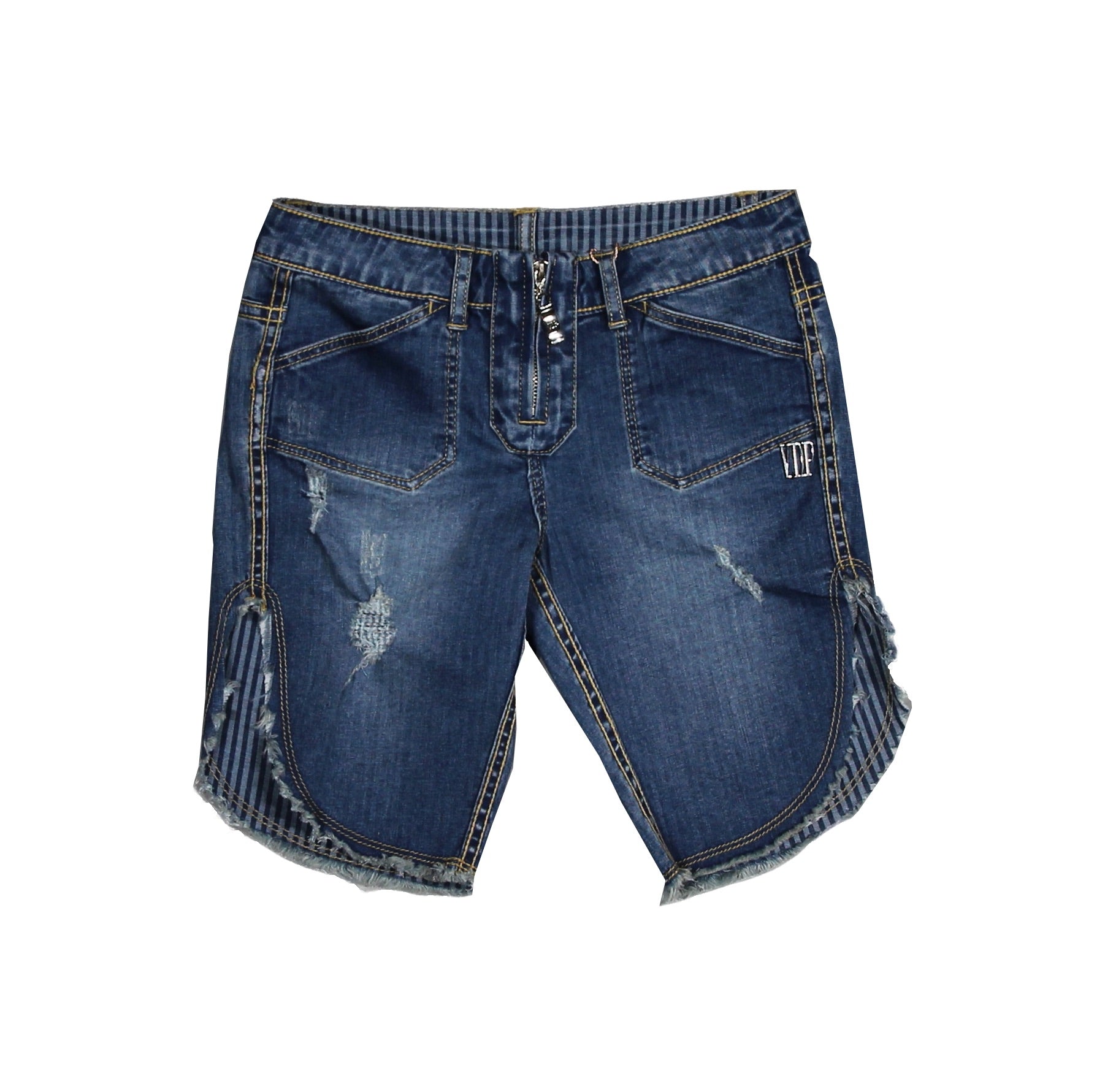 
  Wendbare Denim-Shorts aus der Via Delle Perle Girls' Clothing Line, Modell
  normales Five-Poc...